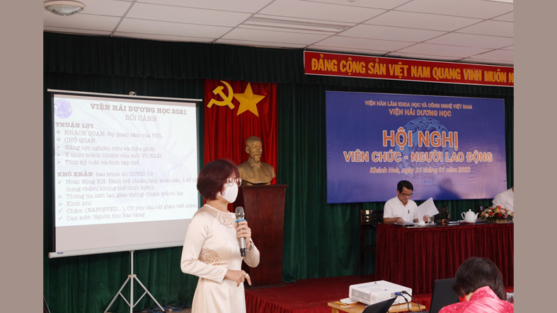 Hội nghị Viên chức – người Lao động Viện Hải dương học năm 2021